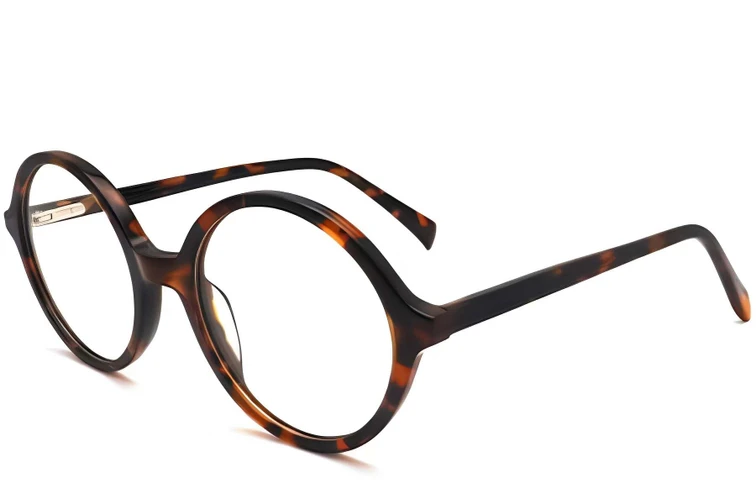 Lunettes rondes en acétate écaille de tortue #BS2012-0329