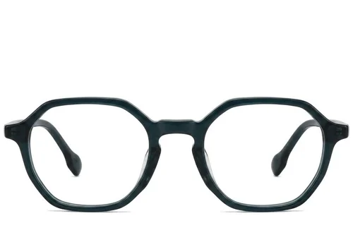 Lunettes géométriques en acétate vert #BS2012-0332
