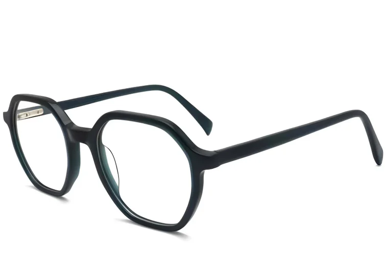 Bicchieri in acetato verde con motivo geometrico #BS2012-0332