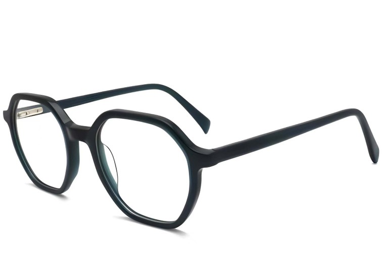 Gafas geométricas de acetato verde #BS2012-0332