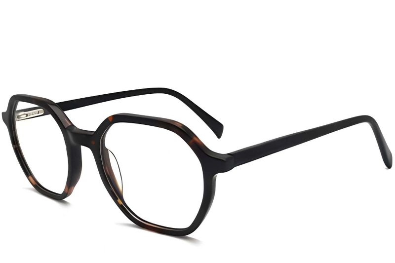 Geometric Tortoiseshell Acetate Glasses #BS2012-0333