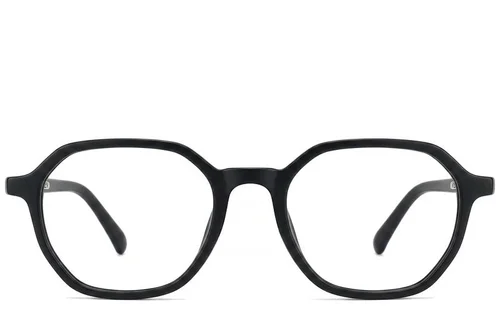 Geometric Black Acetate Glasses #BS2012-0334
