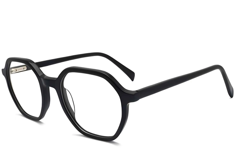 Geometric Black Acetate Glasses #BS2012-0334