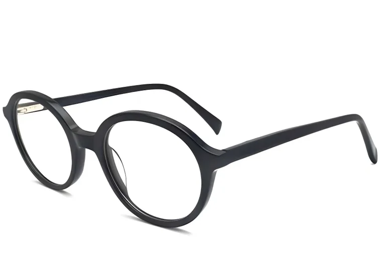 Gafas ovaladas de acetato negro #BS2012-0335