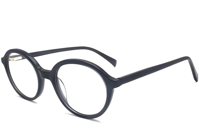 Oval Grey Acetate Glasses #BS2012-0337