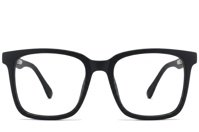 Rectangular Black Acetate Glasses #BS2012-0340