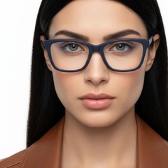 Gafas rectangulares de acetato azul #BS2012-0342