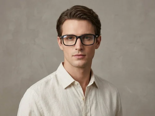 Lunettes rectangulaires en acétate noir #BS2012-0345