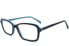 Rectangular Blue Acetate Glasses #BS2012-0346
