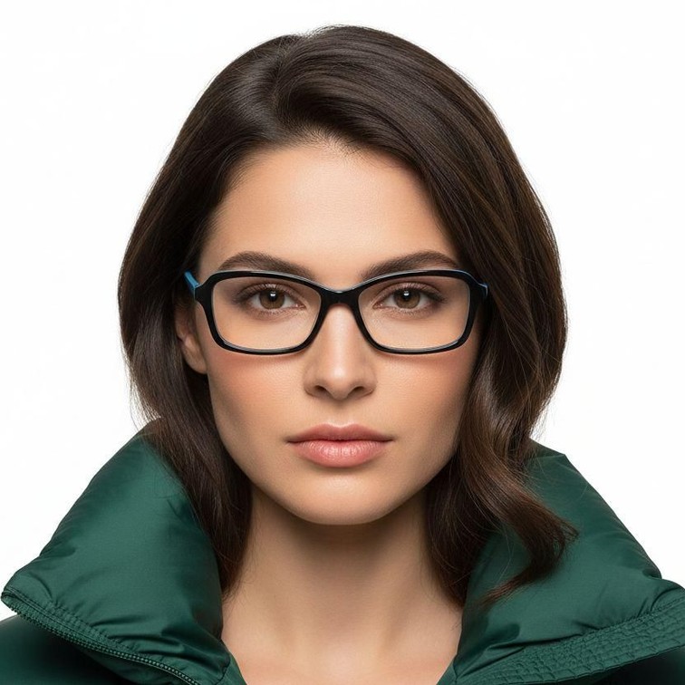 Rectangular Blue Acetate Glasses #BS2012-0346