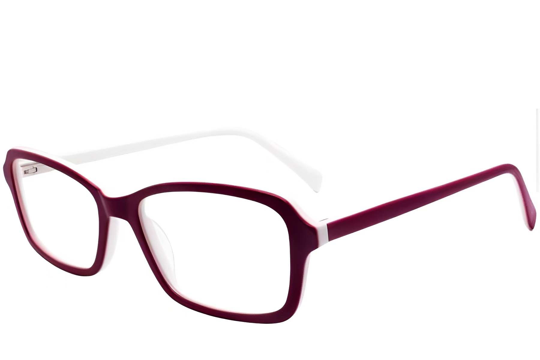 Gafas rectangulares de acetato rosa #BS2012-0347