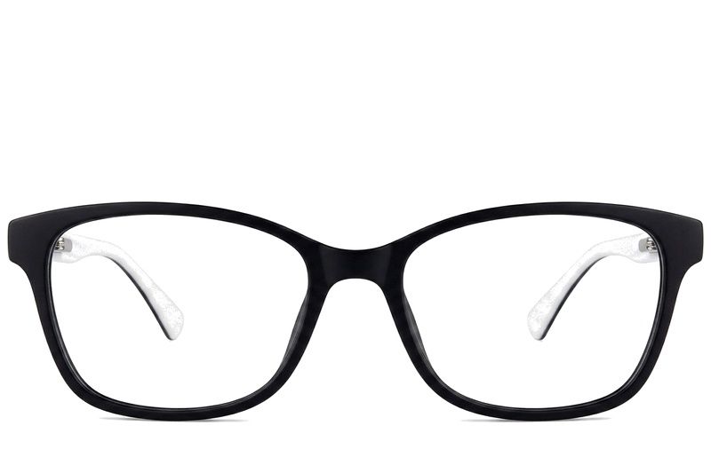Rectangular White Acetate Glasses #BS2012-0348