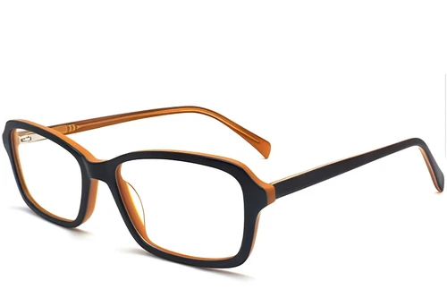 Rectangular Yellow Acetate Glasses #BS2012-0349