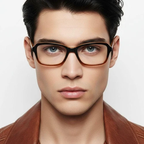 Rectangular Yellow Acetate Glasses #BS2012-0349