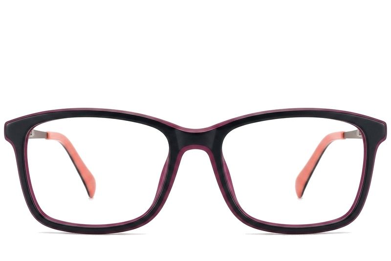 Gafas rectangulares de acetato naranja #BS2012-0350