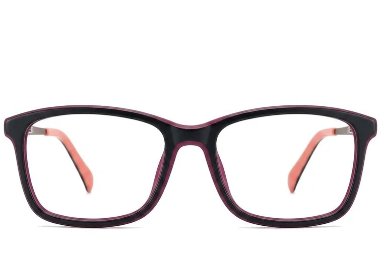 Gafas rectangulares de acetato naranja #BS2012-0350