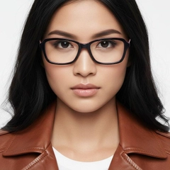 Rectangular Orange Acetate Glasses #BS2012-0350
