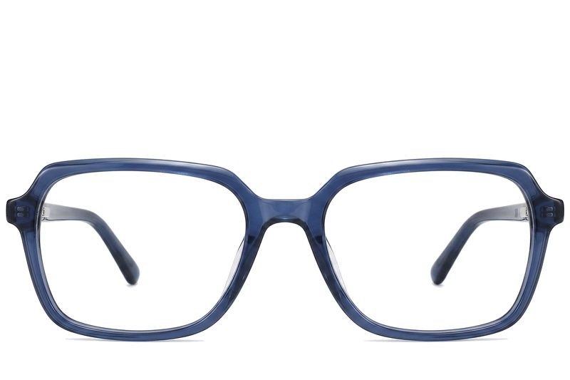 Rectangular Blue Acetate Glasses #BS2012-0353