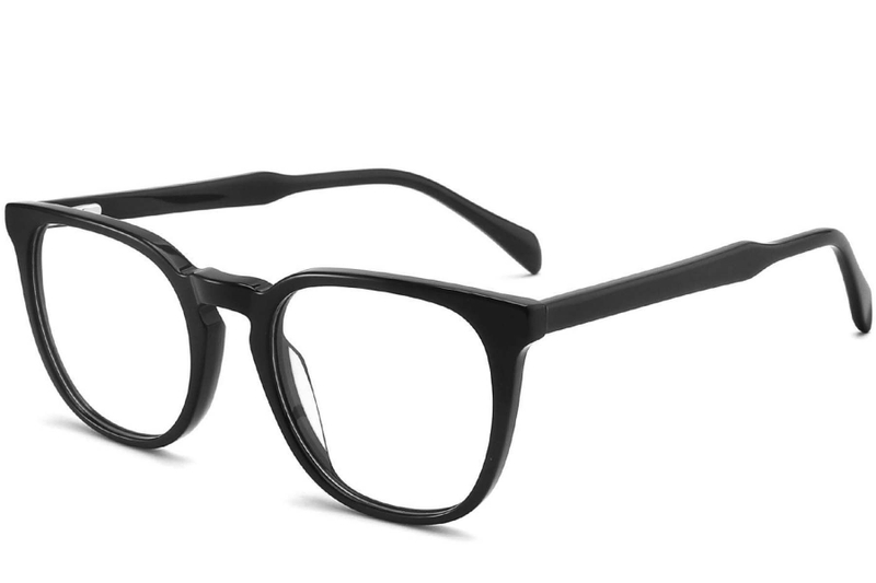Oval Black Acetate Glasses #BS2012-0356
