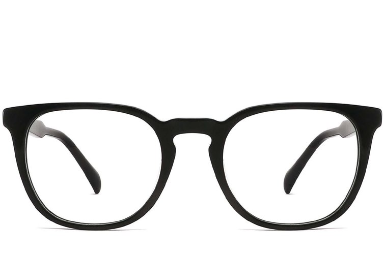 Oval Black Acetate Glasses #BS2012-0356
