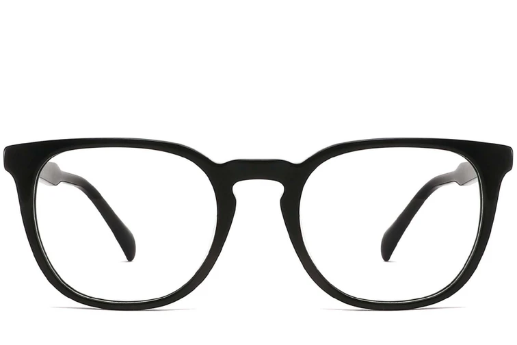 Gafas ovaladas de acetato negro #BS2012-0356