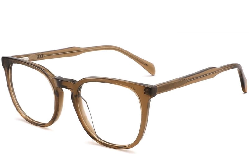 Oval Brown Acetate Glasses #BS2012-0358