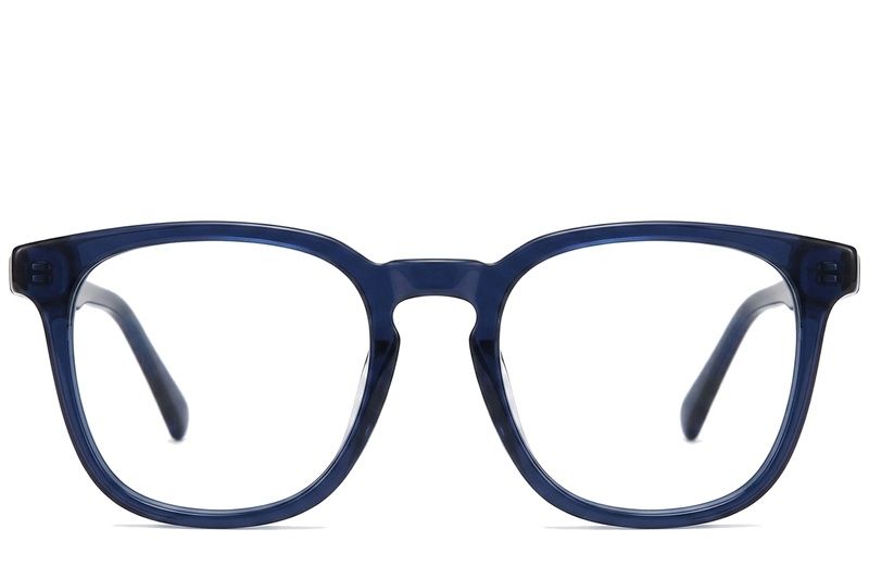 Oval Blue Acetate Glasses #BS2012-0360