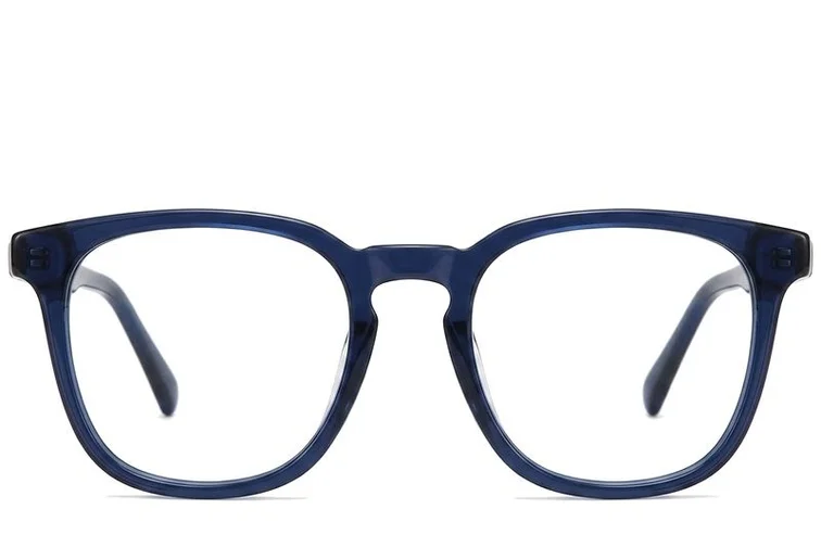 Oval Blue Acetate Glasses #BS2012-0360