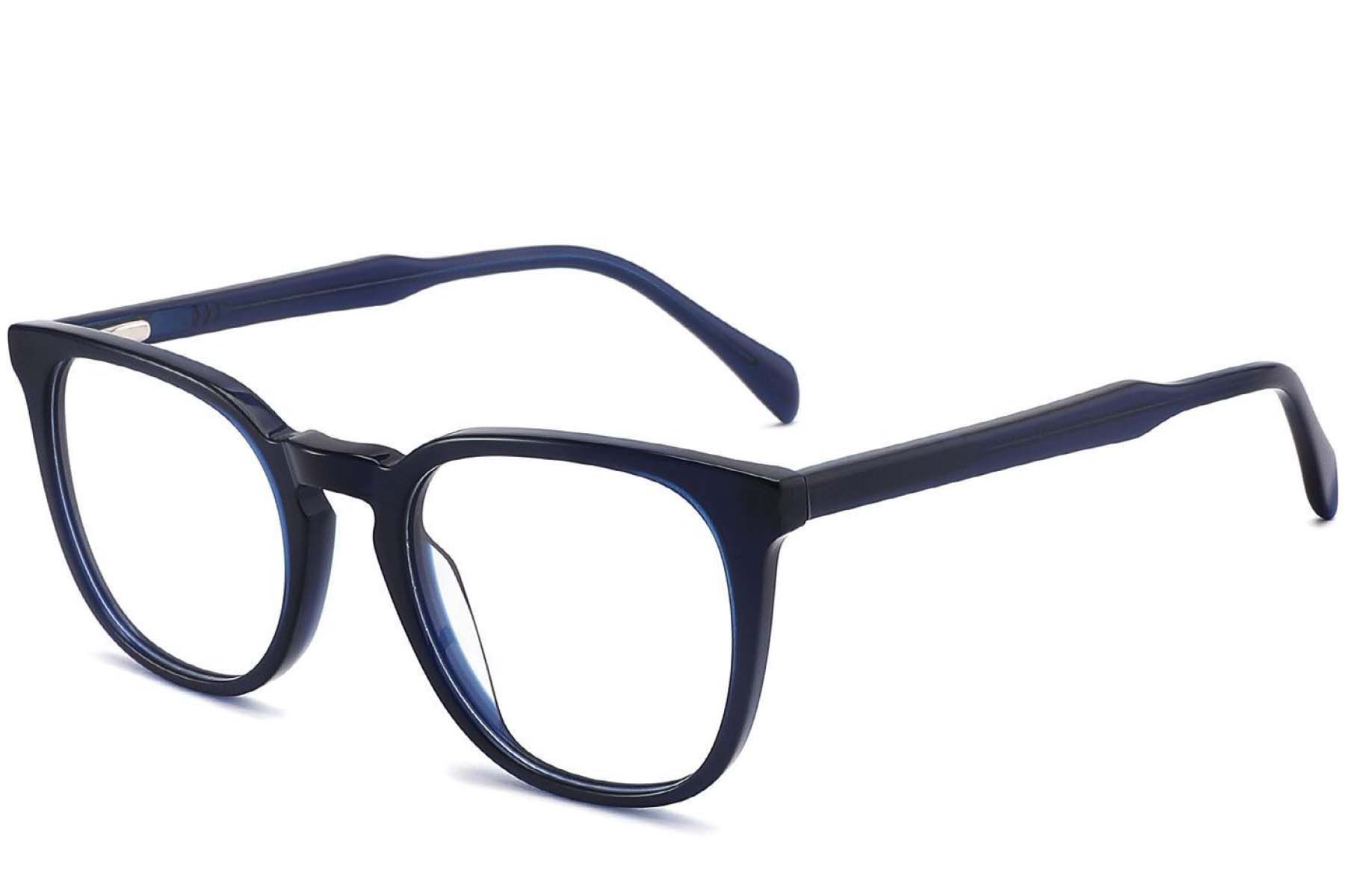 Gafas ovaladas de acetato azul #BS2012-0360