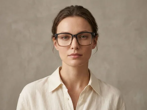Lunettes rectangulaires en acétate marron #BS2012-0362
