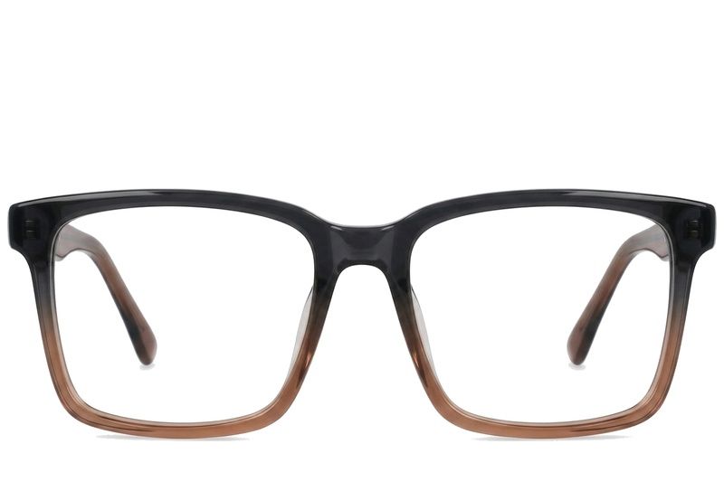 Rechteckige braune Acetatbrille #BS2012-0362