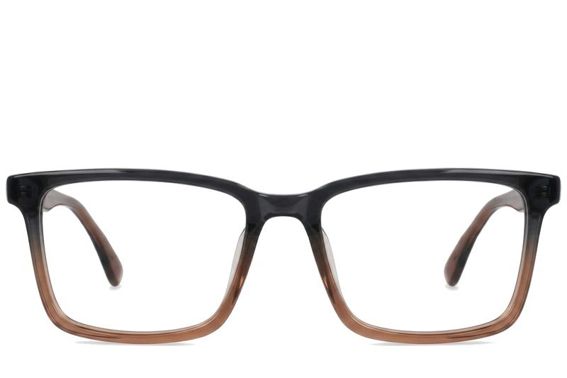 Rechteckige braune Acetatbrille #BS2012-0362