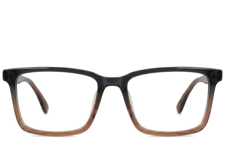 Rechteckige braune Acetatbrille #BS2012-0362