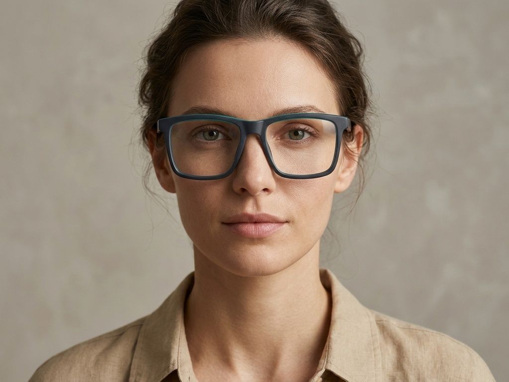 Rectangular Green Acetate Glasses #BS2012-0363