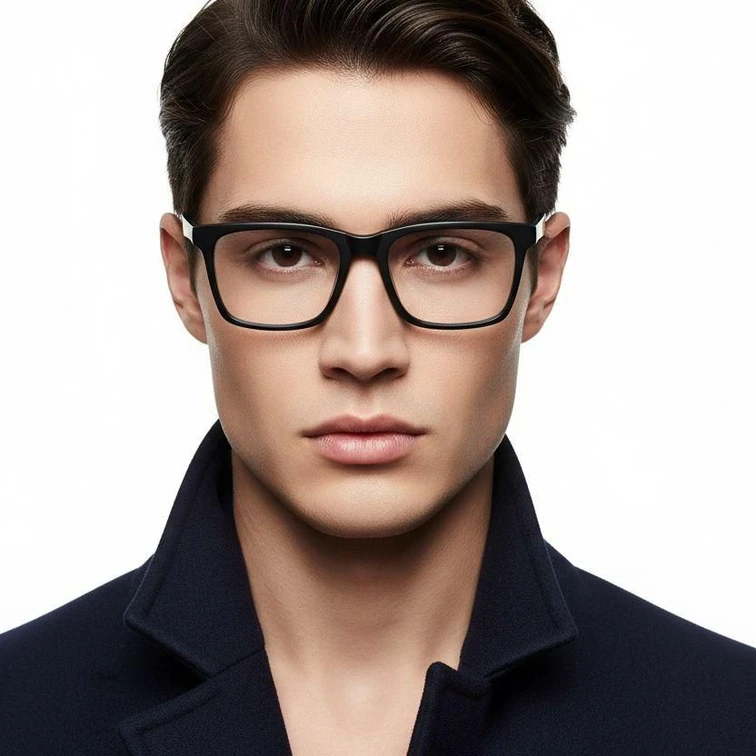 Gafas rectangulares de acetato verde #BS2012-0363