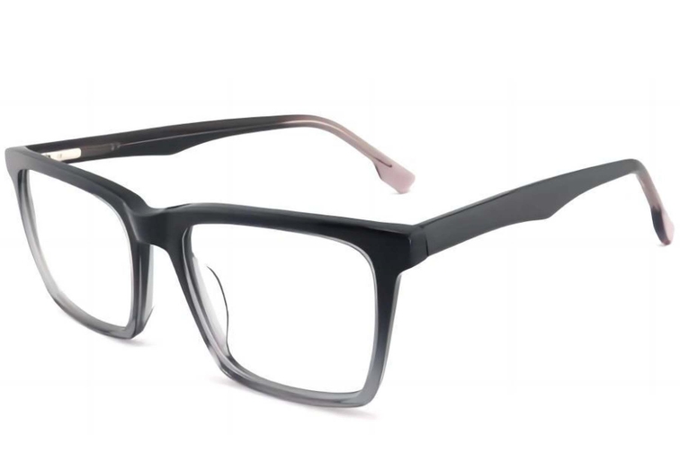 Rectangular Grey Acetate Glasses #BS2012-0364