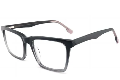 Lunettes rectangulaires en acétate gris #BS2012-0364