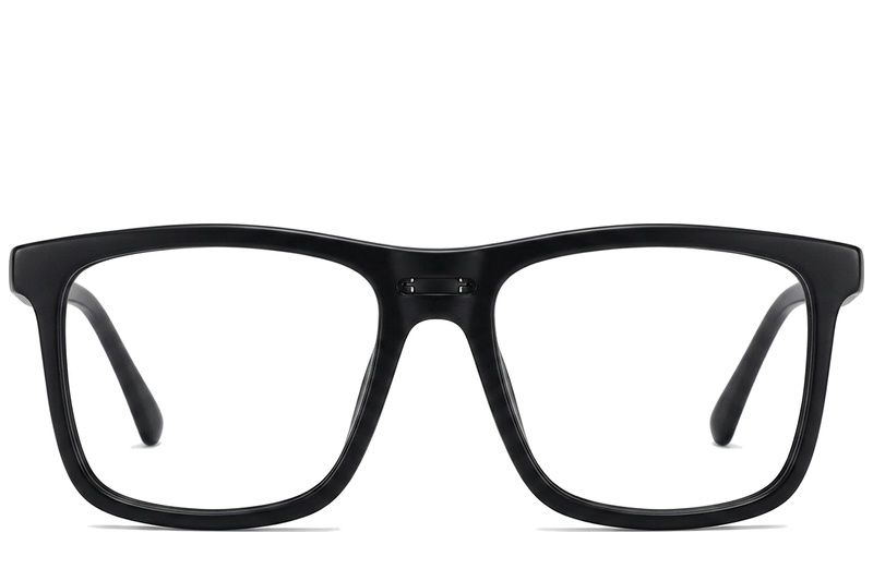 Gafas rectangulares de acetato negro #BS2012-0365