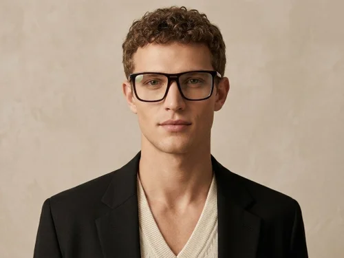 Lunettes rectangulaires en acétate gris #BS2012-0366