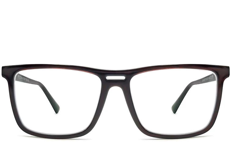 Lunettes rectangulaires en acétate gris #BS2012-0366