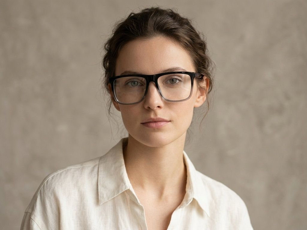 Rectangular Grey Acetate Glasses #BS2012-0368