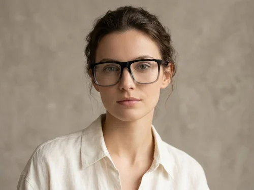 Lunettes rectangulaires en acétate gris #BS2012-0368