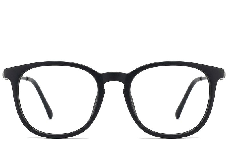 Oval Black Acetate Glasses #BS2012-0370
