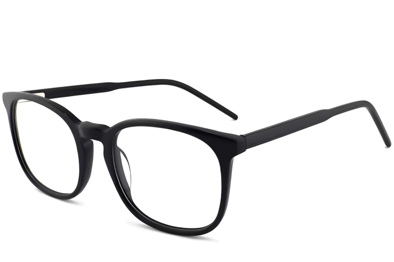 Oval Black Acetate Glasses #BS2012-0370