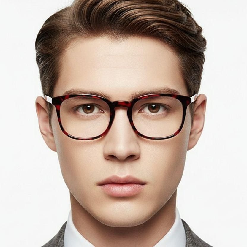 Oval Tortoiseshell Acetate Glasses #BS2012-0371