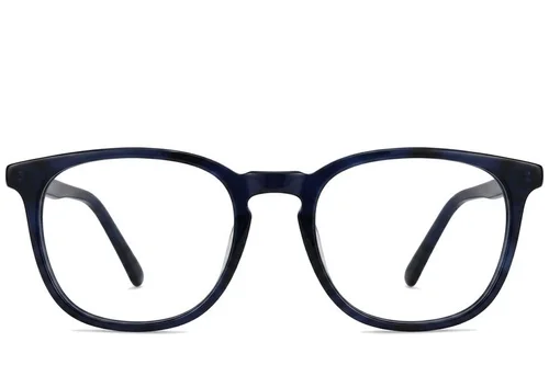 Lunettes ovales en acétate bleu #BS2012-0372