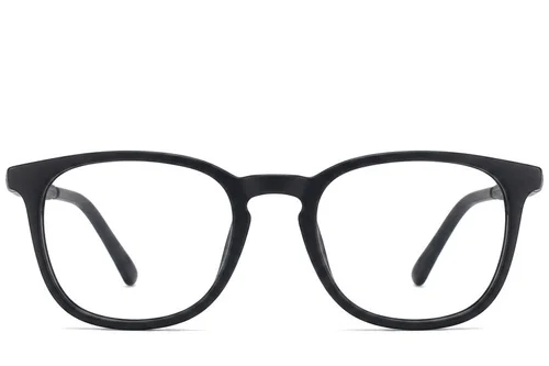 Lunettes ovales en acétate gris #BS2012-0373