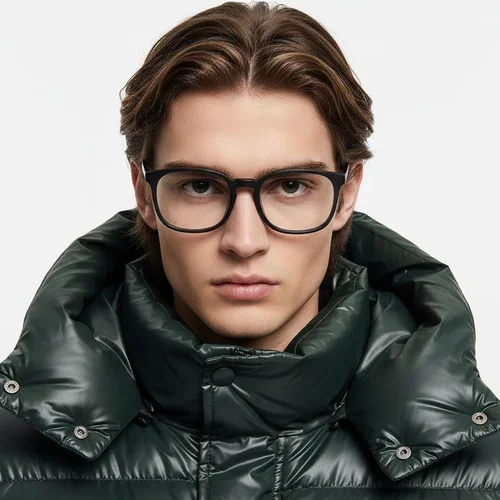Lunettes ovales en acétate gris #BS2012-0373