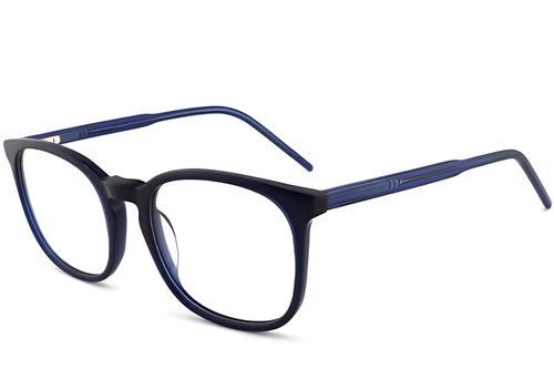 Lunettes ovales en acétate bleu n° BS2012-0374
