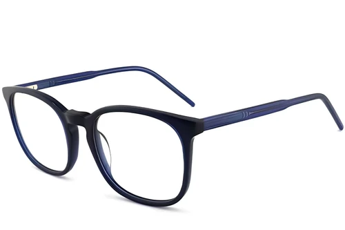 Oval Blue Acetate Glasses #BS2012-0374